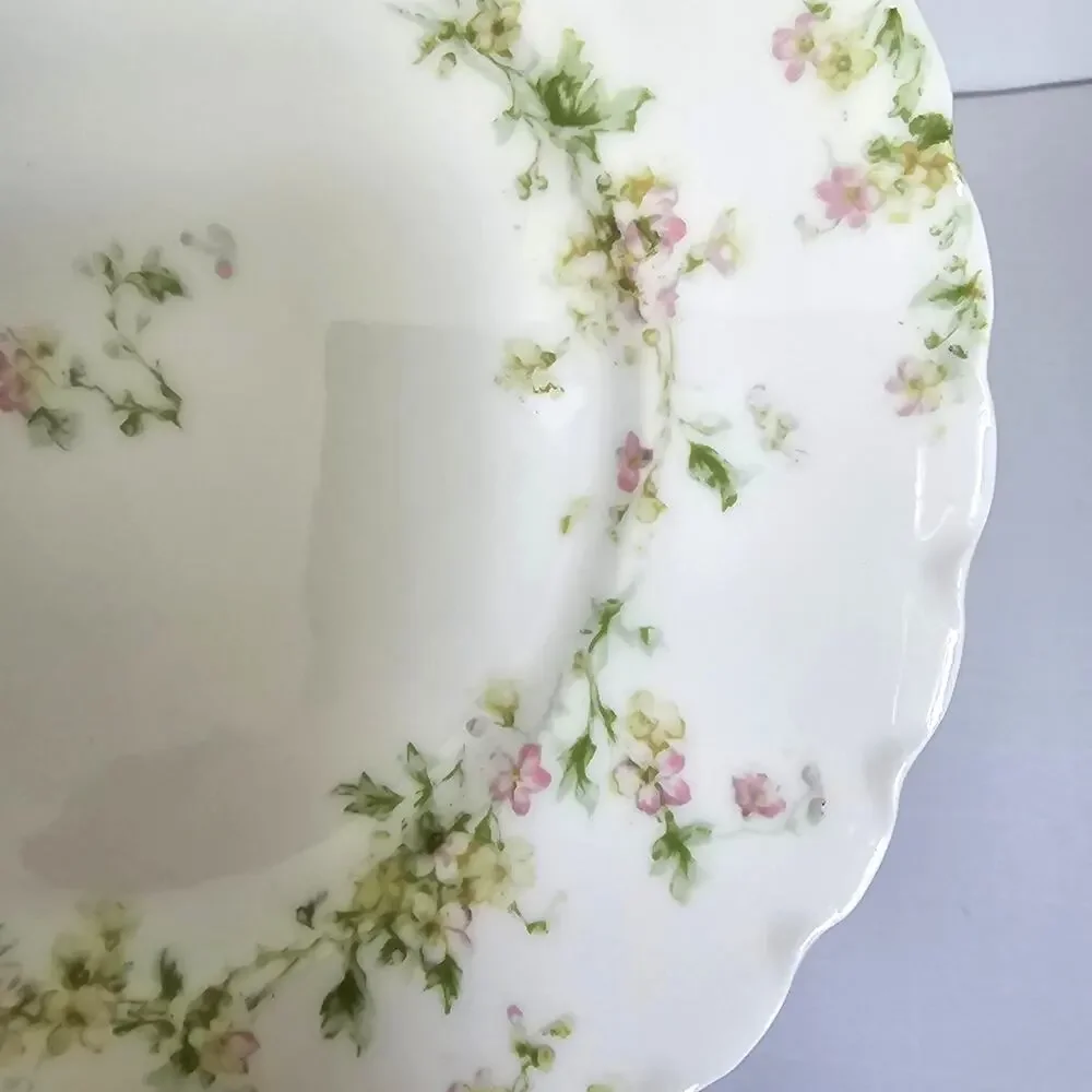 Vintage Haviland Limoges Bread Plate Pink Yellow Floral Cottagecore Set of 4